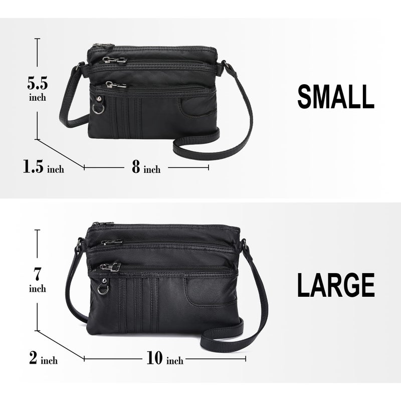 MINICAT Multiple Pockets Small Crossbody Purse Cell Phone Purse Shoulder Bags for Women Cross Body Bag for Woman(Black Small) - Image 5